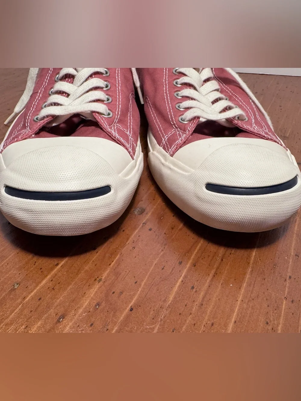 CONVERSE Jack Purcell Canvas Sneakers - Men's Size 12 / Women's 13.5 - Burgundy